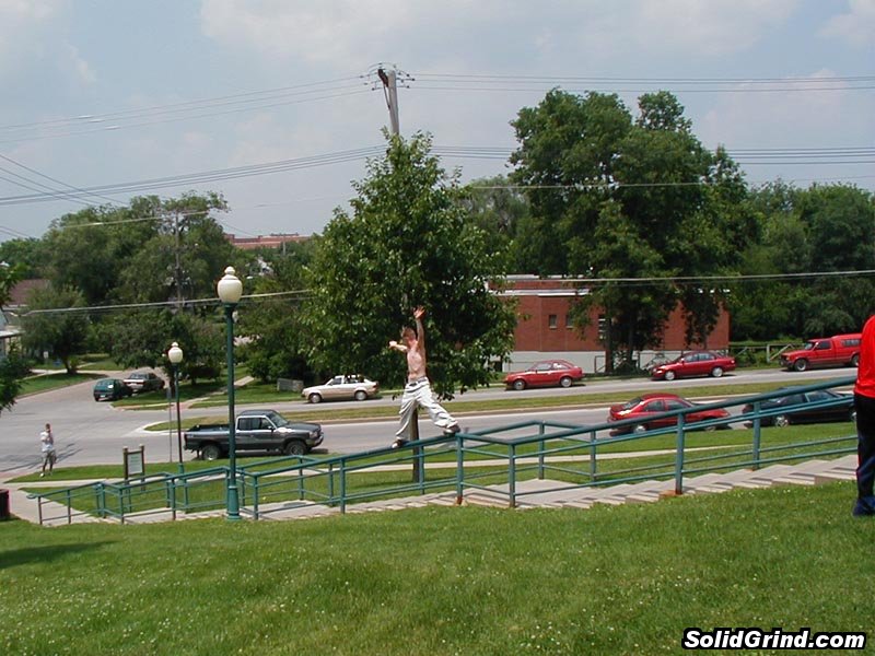 Zack Rickey hittin a Hitting the coolest rail in Iowa City