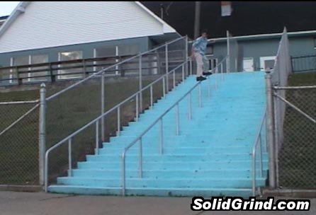 Jim hittin a Frontside down 30 steps!