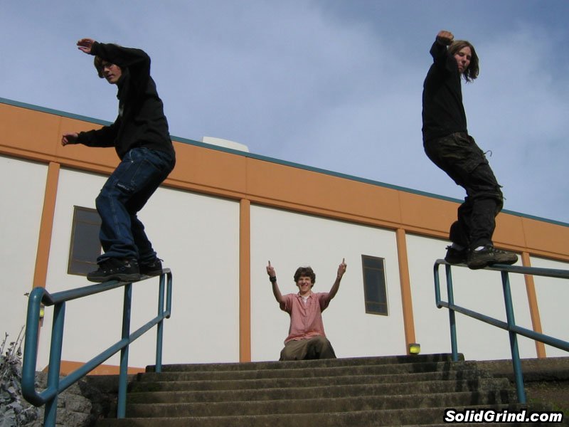 Ryan Armstrong, Maxwell, and Casey Faris with the double FS and double flip