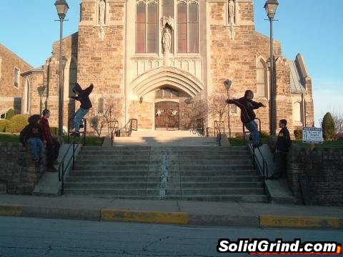 James Spino and Loren Dallabetta hittin a Double Frontside
