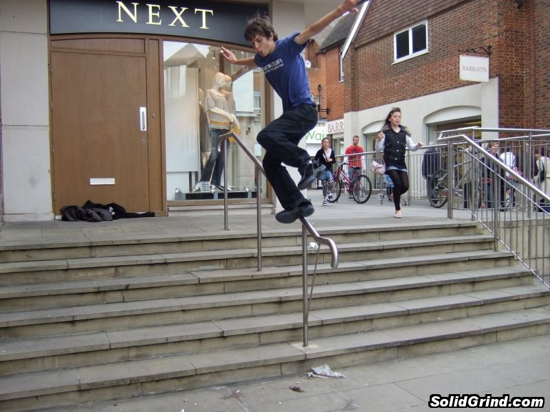 Stuart Pickston with a Freestyle Backslide on the Next rail