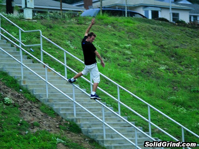 Bryndon with another one of his signature huge frontsides