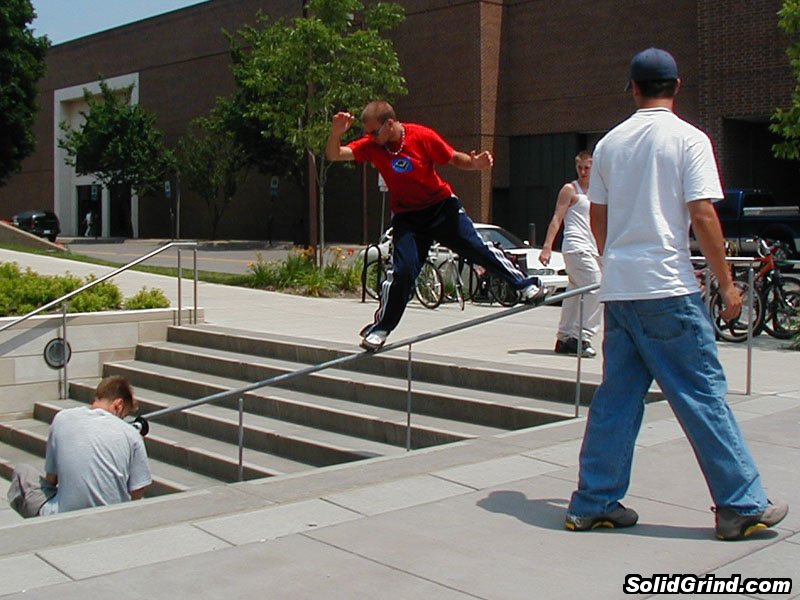 Daylon Smith with a frontside in Iowa City
