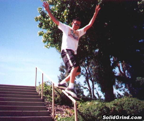 Chris Wren sliding in front of some nice Junipers