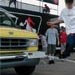 Dude sliding a rail on the Soap Van at the Summer Slam demo