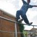 Fordy busting a huge farf on the Beaumont School rails, during the UKFSW St Albans session back in August '03