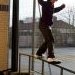 Damian Zoil hitting a UFO on the school Gym Rail