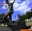 Aaron MacDonald hittin a (freestyle) backslide torque slide on a ledge