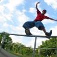 Mart hittin a Royale on one of the huge rails at Beaumont School, St Albans