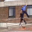 mark hittin a frontside at work