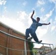 Fordy busting a huge farf on the Beaumont School rails, during the UKFSW St Albans session back in August '03