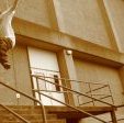 Ryan Armstrong backsliding a steep, sketchy rail.