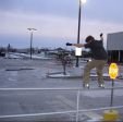 sam grinding a high rail