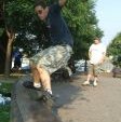 AJ with a UFO on a sick ledge