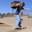 Alex busting a powerslide.