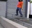 AnthoFlex hitting a Frontside on the Scaturro SuperMarker Loading Dock Rail