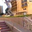 Tal Zeltzer hittin a Grinding a tall handrail