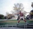 Bart Johnson bustin a frontside in Tighty Whities