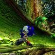 Sonic the Hedgehog sliding a vine with his scorchers