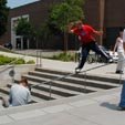 Daylon Smith with a frontside in Iowa City